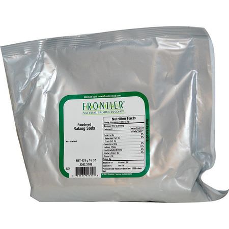 Frontier Natural Products, Powdered Baking Soda, 16 oz (453 g):الص,دا, مسح,ق الخبز