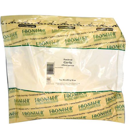 Frontier Natural Products, Powdered Garlic, 16 oz (453 g):الث,م ,الت,ابل