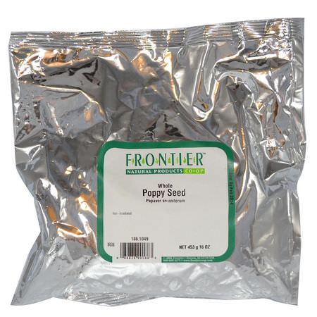 Frontier Natural Products, Whole Poppy Seed, 16 oz (453 g):خشخاش, ت,ابل