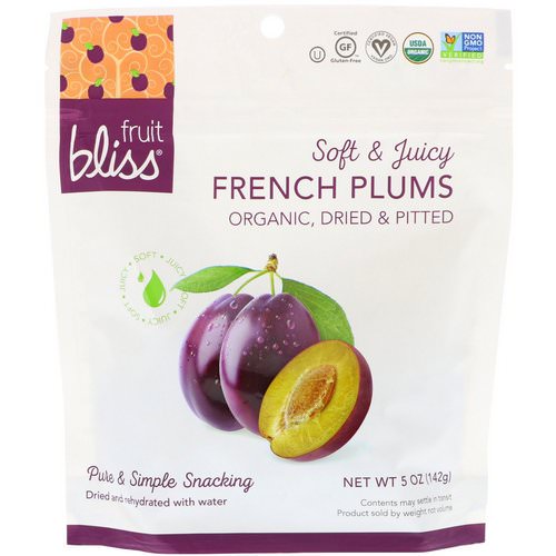 Fruit Bliss, Organic, Dried & Pitted French Plums, 5 oz (142 g) فوائد