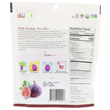 Fruit Bliss, Soft & Juicy Figs, Organic & Dried, 5 oz (142 g):التين, الخضر,ات