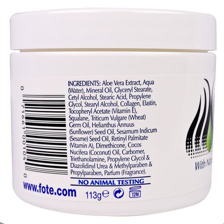 Fruit of the Earth, Aloe Vera Skin Care Cream, 4 oz (113 g):حكة في الجلد, جافة