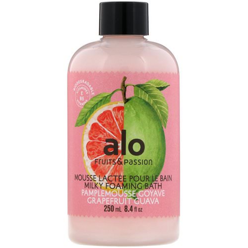 Fruits & Passion, ALO, Milky Foaming Bath, Grapefruit Guava, 8.4 fl oz (250 ml) فوائد