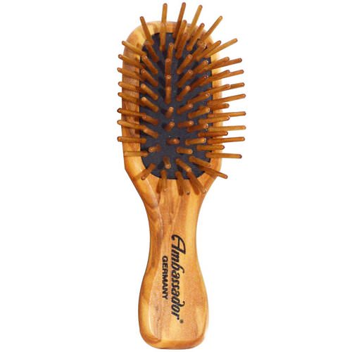 Fuchs Brushes, Ambassador Hairbrushes, Olivewood Mini/Wood Pins, 1 Hair Brush فوائد