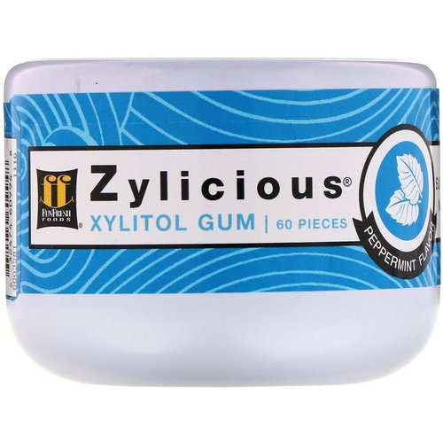 FunFresh Foods, Zylicious Xylitol Gum, Peppermint Flavor, 60 Pieces فوائد