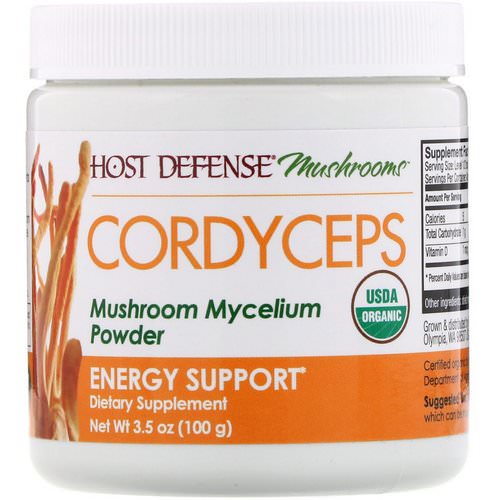 Fungi Perfecti, Cordyceps, Mushroom Mycelium Powder, Energy Support, 3.5 oz (100 g) فوائد