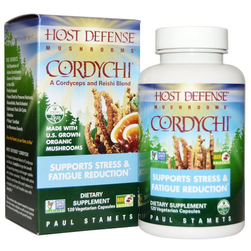 Fungi Perfecti, Cordychii, Supports Stress & Fatigue Reduction, 120 Veggie Caps فوائد