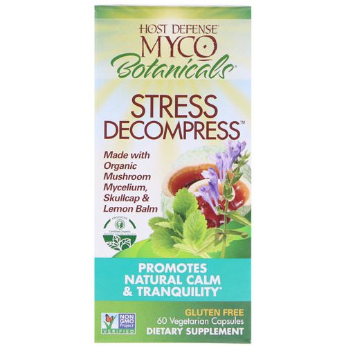 Fungi Perfecti, MycoBotanicals, Stress Decompress, 60 Vegetarian Capsules فوائد