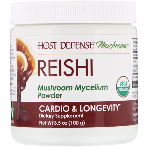 Fungi Perfecti, Reishi, Mushroom Mycelium Powder, Cardio & Longevity, 3.5 oz (100 g) فوائد