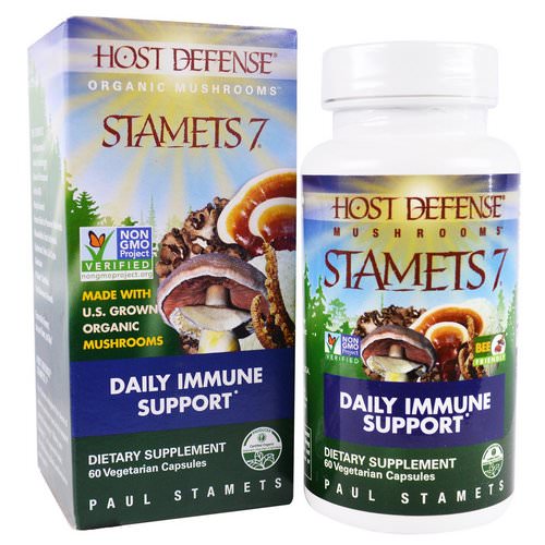 Fungi Perfecti, Stamets 7, Daily Immune Support, 60 Veggie Caps فوائد