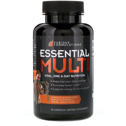 FURIOUS FORMULATIONS, Essential Multi Vital, One A Day Nutrition, 30 Capsules فوائد