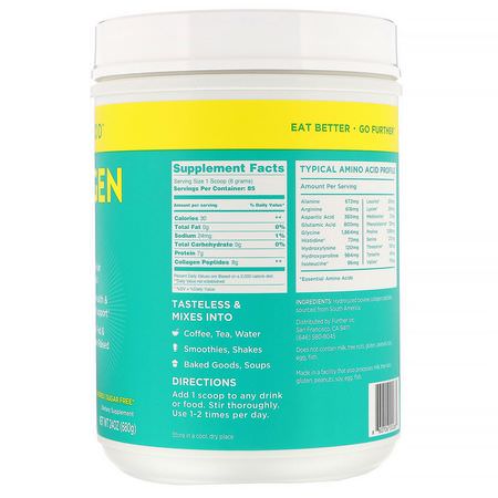Further Food, Collagen Peptides, Pure Protein Powder, Unflavored, 24 oz (680 g):مكملات الك,لاجين, المفصل
