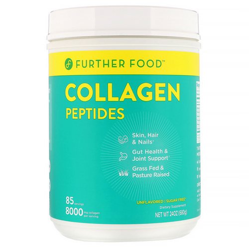 Further Food, Collagen Peptides, Pure Protein Powder, Unflavored, 24 oz (680 g) فوائد