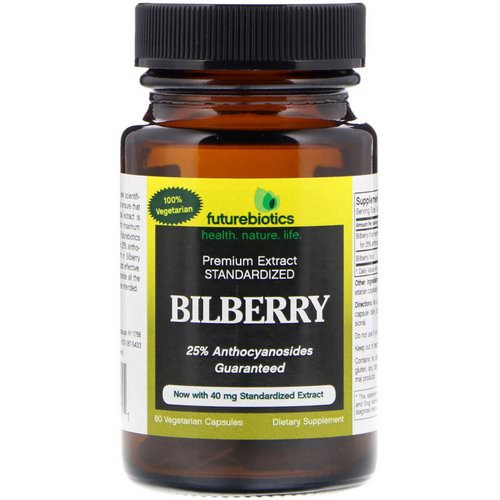 FutureBiotics, Bilberry, 60 Vegetarian Capsules فوائد