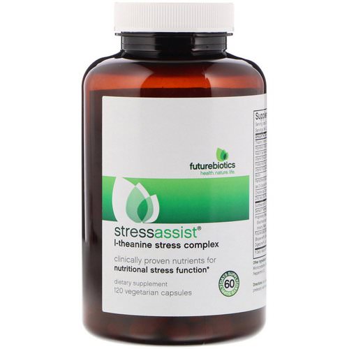 FutureBiotics, StressAssist, L-Theanine Stress Complex, 120 Vegetarian Capsules فوائد