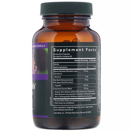 Gaia Herbs, Adrenal Health, Daily Support, 120 Vegan Liquid Phyto-Caps:Adrenal, المكملات الغذائية