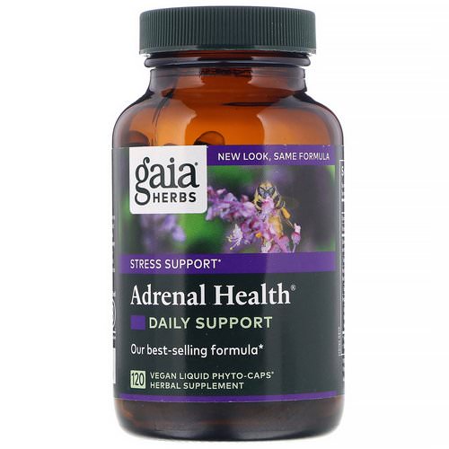 Gaia Herbs, Adrenal Health, Daily Support, 120 Vegan Liquid Phyto-Caps فوائد