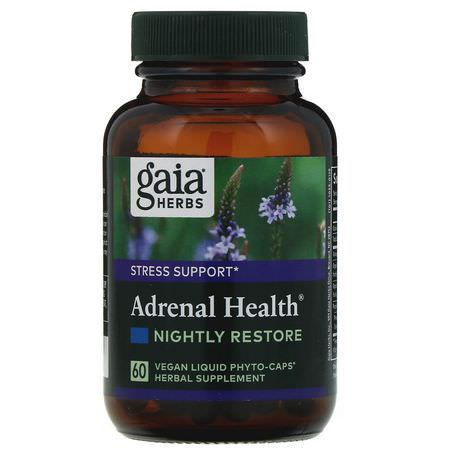 Gaia Herbs Adrenal Stress Formulas - الإجهاد, الغدة الكظرية, المكملات الغذائية