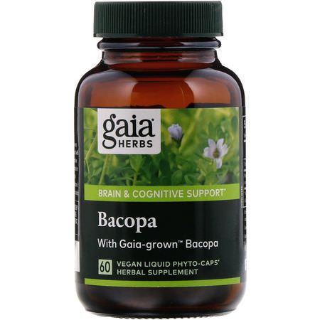 Gaia Herbs Bacopa - Bacopa, Adaptogens, المعالجة المثلية, الأعشاب