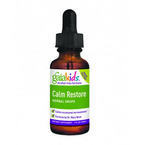 Gaia Herbs, Calm Restore, Herbal Drops, Alcohol-Free Formula, 1 fl oz (30 ml) فوائد