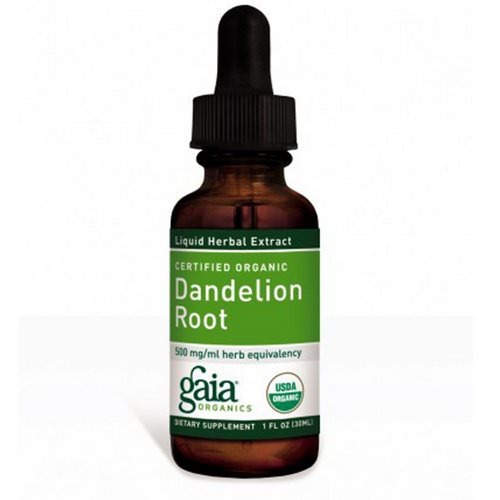 Gaia Herbs, Certified Organic, Dandelion Root, 1 fl oz (30 ml) فوائد