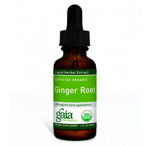 Gaia Herbs, Certified Organic, Ginger Root, 1 fl oz (30 ml) فوائد