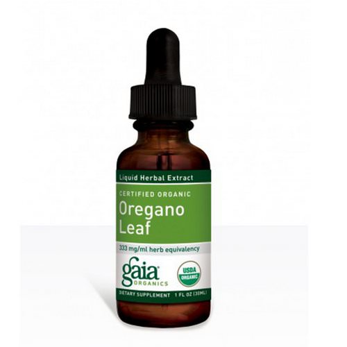 Gaia Herbs, Certified Organic Oregano Leaf, 1 fl oz (30 ml) فوائد