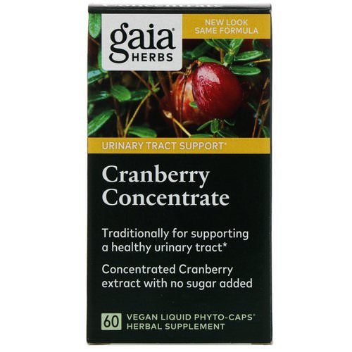 Gaia Herbs, Cranberry Concentrate, 60 Vegan Liquid Phyto-Caps فوائد