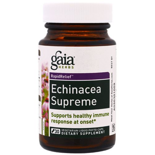Gaia Herbs, Echinacea Supreme, 30 Vegetarian Liquid Phyto-Caps فوائد