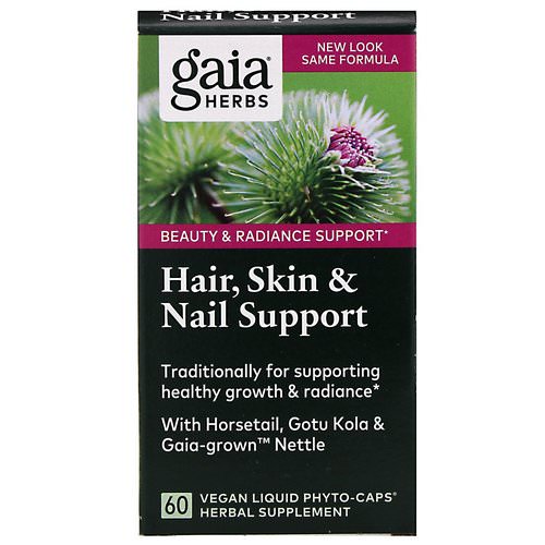 Gaia Herbs, Hair, Skin & Nail Support, 60 Vegan Liquid Phyto-Caps فوائد