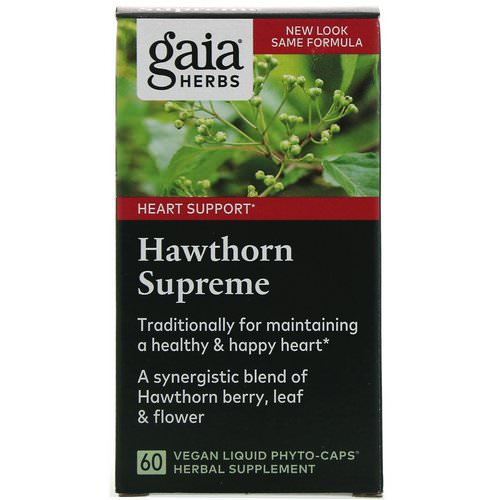 Gaia Herbs, Hawthorn Supreme, 60 Vegan Liquid Phyto-Caps فوائد