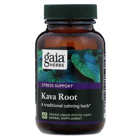 Gaia Herbs Kava Kava - Kava Kava, المعالجة المثلية, الأعشاب