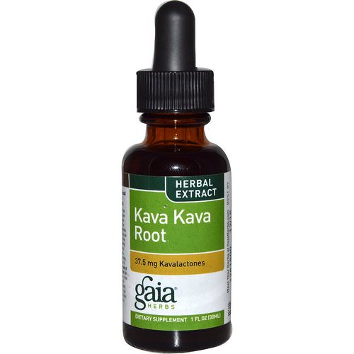 Gaia Herbs, Kava Kava Root, Herbal Extract, 1 fl oz (30 ml) فوائد
