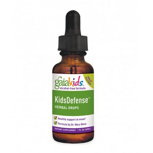 Gaia Herbs, Kids Defense Herbal Drops, Alcohol-Free Formula, 1 fl oz (30 ml) فوائد