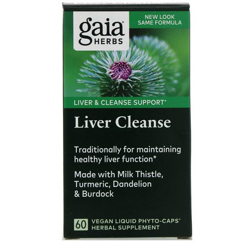 Gaia Herbs, Liver Cleanse, 60 Vegan Liquid Phyto-Caps فوائد