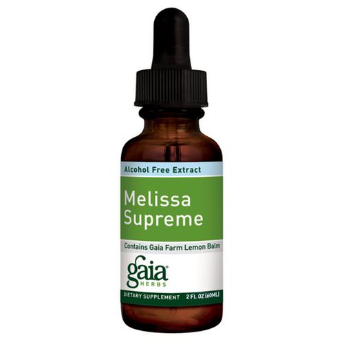 Gaia Herbs, Melissa Supreme, Alcohol-Free Extract, 2 fl oz (60 ml) فوائد