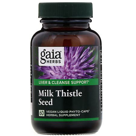 Gaia Herbs Milk Thistle Silymarin Liver Formulas - الكبد, المكملات الغذائية, الحليب الش,ك سيليمارين, المعالجة المثلية