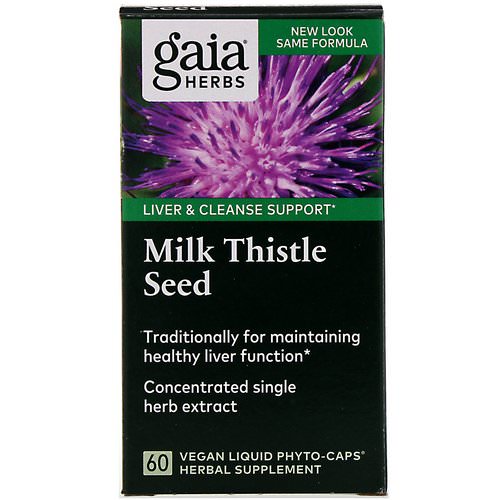 Gaia Herbs, Milk Thistle Seed, 60 Vegan Liquid Phyto-Caps فوائد