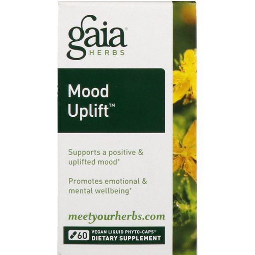 Gaia Herbs, Mood Uplift, 60 Vegan Liquid Phyto-Caps فوائد