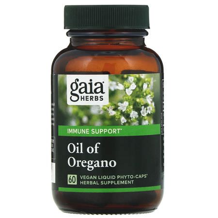 Gaia Herbs Oregano Oil Supplements Cold Cough Flu - أنفلونزا, سعال, بارد, ملاحق