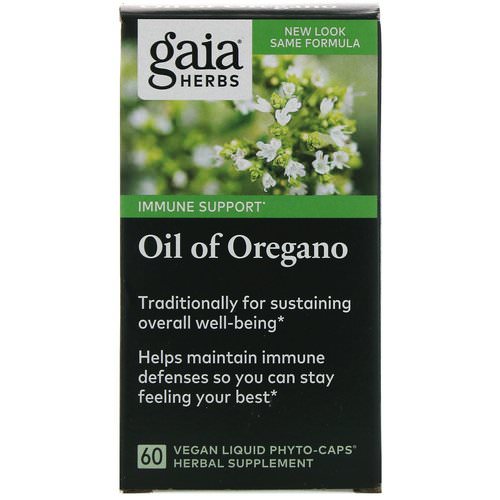Gaia Herbs, Oil of Oregano, 60 Vegan Liquid Phyto-Caps فوائد