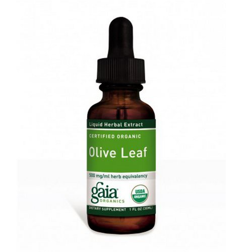 Gaia Herbs, Organic Olive Leaf, 1 fl oz (30 ml) فوائد