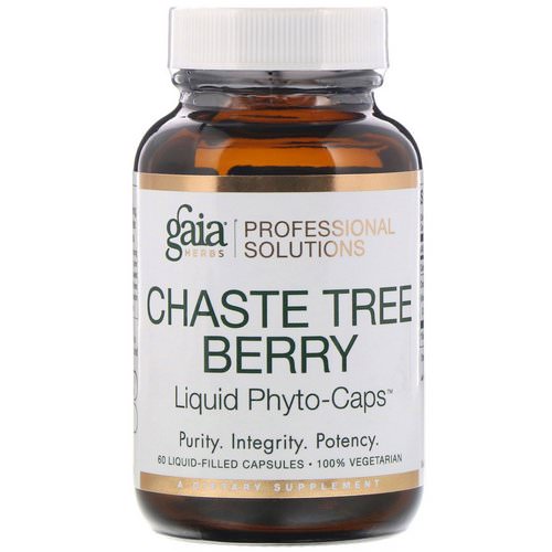 Gaia Herbs Professional Solutions, Chaste Tree Berry, 60 Liquid-Filled Capsules فوائد