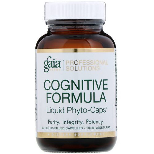Gaia Herbs Professional Solutions, Cognitive Formula, 60 Liquid-Filled Capsules فوائد