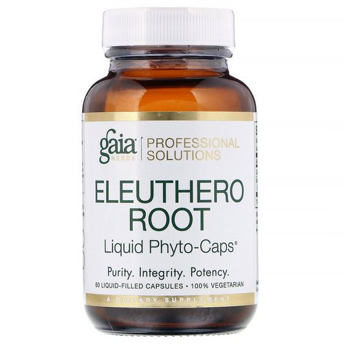 Gaia Herbs Professional Solutions, Eleuthero Root, 60 Liquid-Filled Capsules فوائد