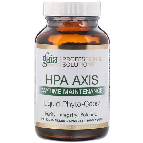 Gaia Herbs Professional Solutions, HPA Axis, Daytime Maintenance, 120 Liquid-Filled Capsules فوائد