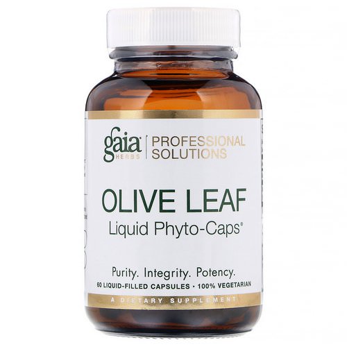 Gaia Herbs Professional Solutions, Olive Leaf, 60 Liquid-Filled Capsules فوائد