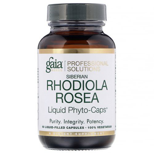 Gaia Herbs Professional Solutions, Rhodiola Rosea, 60 Liquid-Filled Capsules فوائد