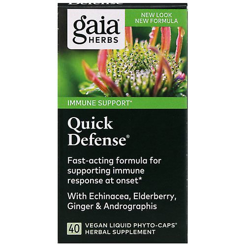 Gaia Herbs, Quick Defense, 40 Vegan Liquid Phyto-Caps فوائد