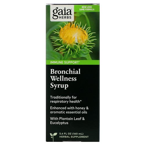 Gaia Herbs, Bronchial Wellness Syrup, 5.4 fl oz (160 ml) فوائد